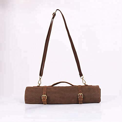 Large Chef’s Knife Roll Bag, Heavy Duty Waxed Canvas Knife Carrier, 11 Pockets Kitchen Cooking Tools Storage Case, Easily Carried By Shoulder Strap Forprofessional Chefs, Culinary School Students #TOP4