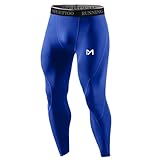 MEETYOO Men's Standard Compression Pants, Cool Dry Sports Workout Running Tights Leggings Blue