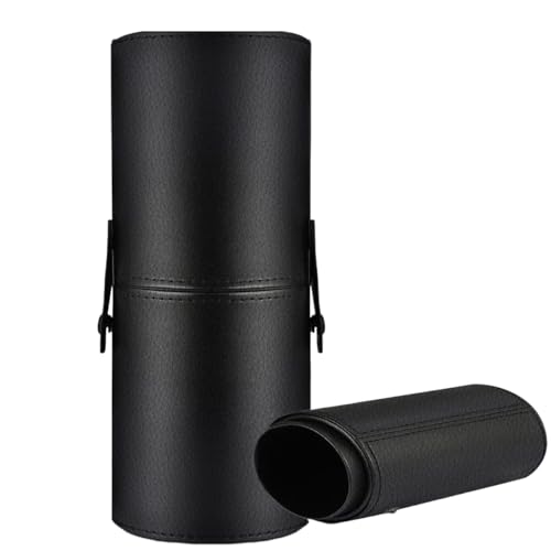 SWORCHI Supporto per pennelli da trucco, in pelle PU, organizer per cosmetici, contenitore per pennelli da viaggio, penna cosmetica portatile, contenitore per tazze, borsa