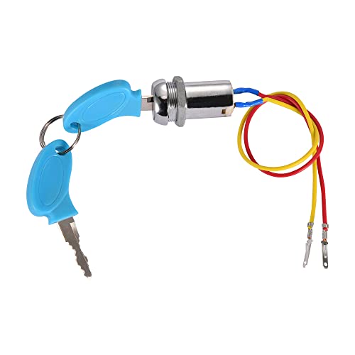 GOOFIT Chiavi di Blocco Dell'Interruttore di Accensione Universale a 2 Fili in Ferro Sostituzione per Electric Scooters ATV Motorbike Motorcycle Ignition Starter