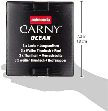 animonda Carny Adult Ocean Meeresvielfalt Nr. 1 (12 x 80 g), Katzennassfutter für ausgewachsene Katzen, Nassfutter mit zartem Fischfilet, Katzenfutter ohne Getreide und Zucker