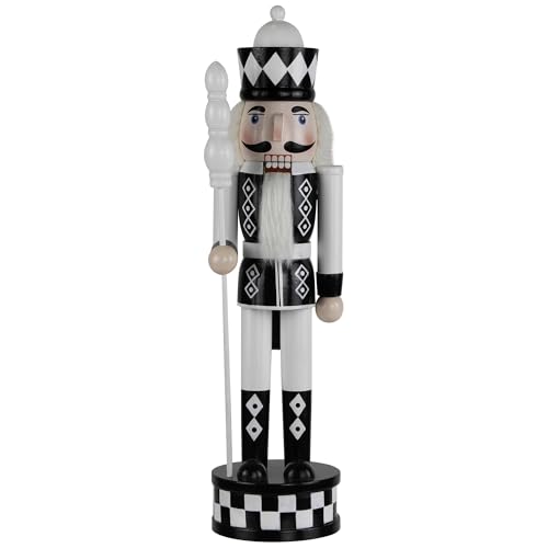 Northlight Checkered Nutcracker Soldier with Scepter Christmas Figure - 15