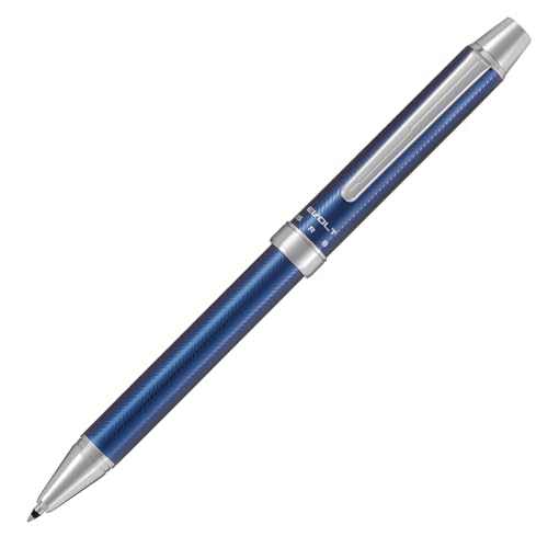 Image of Pilot 2 +1 Evolt 2 Color 0.7 mm Ballpoint Multi Pen 0.5 mm Mechanical Pencil, Herringbone Blue Black Body