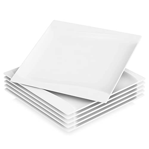MALACASA, serie Carina, Vajillas de Porcelana Juego de Plato 6 piezas Plato plano 25,5 x 25,5 x 2,5 cm para 6 Personas Cover