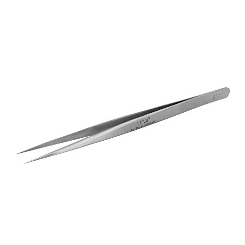 LASHVIEW Vetus Pointed Perfect Craft Fine Angled Removal Stainless Steel Tip Straight Tweezers For Profissional Grafting Eyelash extension False Eyelash Nail Art Electionics Medical