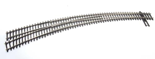 Walthers Mainline 948-83063 HO Scale Code 83 Nickel Silver DCC-Friendly Curved Turnout - 24 and 28
