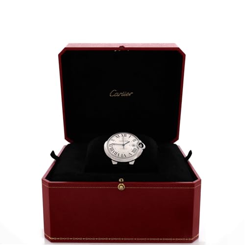 Pre-Loved Ballon Bleu de Cartier Automatic Watch Stainless Steel and Alligator 42, Silver2