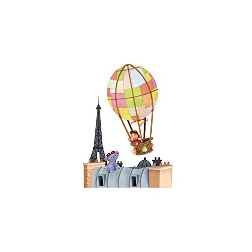 Stickers muraux Léo et Ruben à Paris grand format 100 x 138 cm impression mat