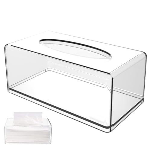 Support de boîte à mouchoirs en acrylique rectangulaire transparent pour distributeur maison