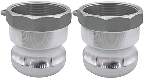 RosyOcean Global Camlock Schlauchverschraubung, Aluminium, Typ A, 5,1 cm männlich x 5,1 cm NPT, 2 Stück Cover