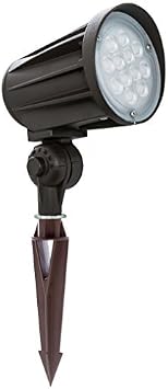 Westgate Lighting LED 12 Volt Outdoor Landscape Garden Bullet Flood Lights - Path Walkway Lawn Spotlights - Wire/Spike Accessories Included - IP67 Waterproof - High Lumen 6W, 5000K Cool White