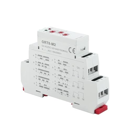 Relais temporisé 220V 24V multifonction rail DIN pour commande électrique 16A
