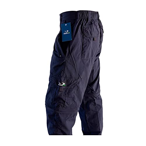 Calça Esportiva Vira Bermuda Presa Viva UV50+ Azul Marinho Pesca Trilha Turismo Cor:Azul Marinho;Tam