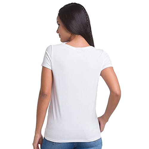Image of Spykar Women's Cotton Printed Slim Fit T-Shirt
