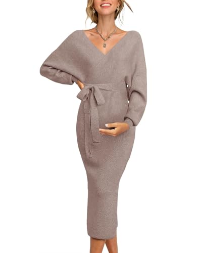 Virmoku Fall Winter Maternity Nursing Dress 2026 Sweater for Women