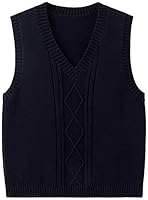 Algopix Similar Product 1 - Partvece Girls V Neck Solid Color Cable