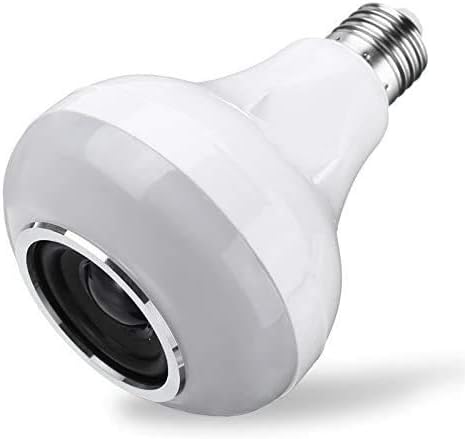 KeraizLED Wireless Bluetooth Speaker Music Bulb Light, E27/B22, 12 W, White with 24 Key Remote (E27)