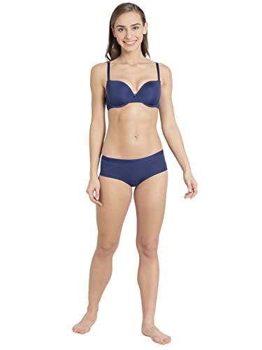 Image of Jockey UL60 Women's Under-Wired Padded Micro Touch Nylon Elastane Stretch Medium Coverage T-Shirt Bra with Detachable Straps