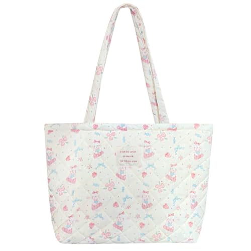 Image of Sunwel Fashion Top Zipper Floral Quilted Bag Small Tote Bag for Women