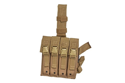 Classic Army Airsoft GI Khaki 4-Pocket Thigh Pouch for MP5 Magazines – Quick