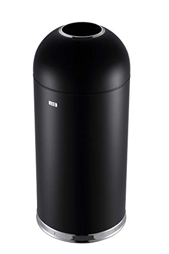 EKO Bullet 56 Liter / 14.7 Gallon Commercial Trash Can, Black Powder-Coated Finish