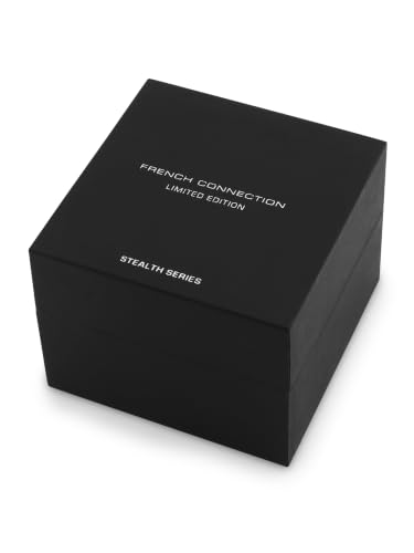 Image of French Connection Limited Edition | Stealth Series | Skeleton Dial | Stainless Steel Case | Premium Silicone Strap | Automatic Watch for Men - FCA48