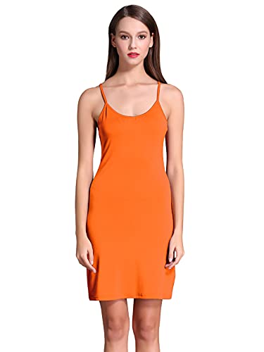 Image of Coreal Women's Modal Spaghetti Strap Slip Under Dress Stretchy Layering