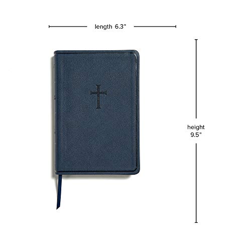 KJV Everyday Study Bible, Navy Cross Leathertouch: Black Letter, Study Notes, Illustrations, Aricles
