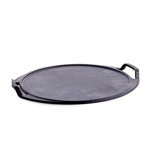 Image of Crystal Pre-Seasoned Cast Dosa Tawa with 2 Handles 300 Mm | Free Handle Cover | 100% Toxin Free | Naturally Non Stick | Long Lasting | Induction & Gas Stove Compatible