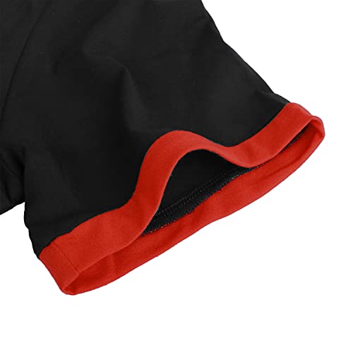 LOGEEYAR Mens Slim Fit T-Shirt Contrast Color Tee Gradient Stitching Short-Sleeve Cotton Tops4