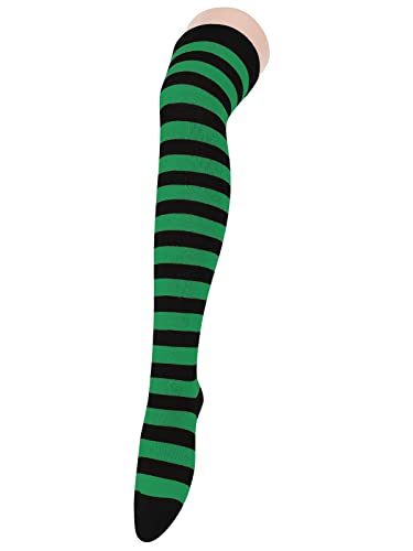 Image of Century Star Thigh High Socks Striped Extra Long Tube for Women Over the Knee Athletic Sports Socks Plus Size Stockings