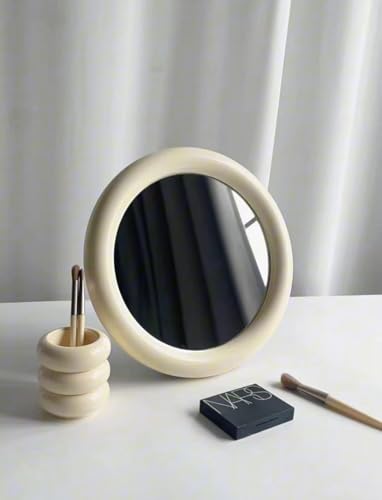 Espejo redondo de maquillaje de escritorio gugululu miniatura 4