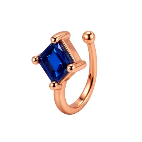 Image of Nilu's Collection Rose Gold American Diamond Non Piercing Nose Pin for Women | Elegant Flower Nose Stud | Minimal Clip-On Nose pin | Anti-Allergy | Anti-Tarnish | Office Wear | Daily Wear | office Wear | Non Piercing