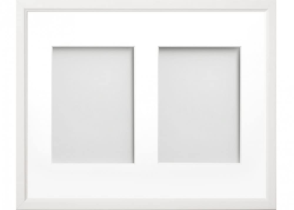 Frame Company Drayton Multi Aperture Photo Frame, White, 14x11 for 7x5 inch (x2)