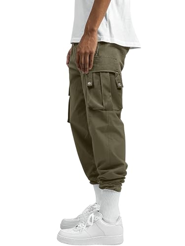 HOTake Men's Relaxed Fit Stretch Cargo Pants2