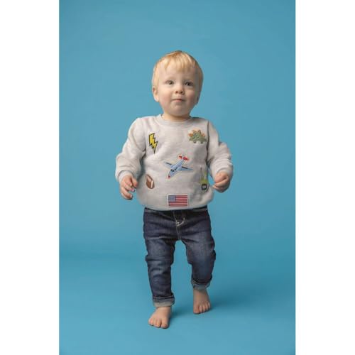 Mud Pie Kids Boy Patch Sweatshirt2