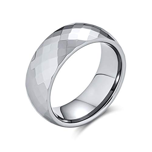Bling Jewelry Anillos De Boda De Titanio Para Hombre Para Mujer Tono Plata Confort 8Mm Bling Jewelry Anillos De Boda De Titanio Para Hombre Para Mujer Tono Plata Confort 8Mm