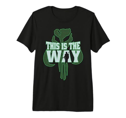T-shirt Star Wars The Mandalorian haut de gamme en coton doux silhouette épurée