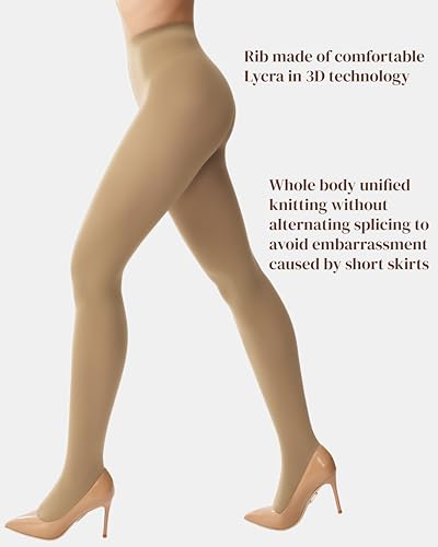 Image of leg elegant Women's 80 Den Microfiber Soft Opaque Tights Pantyhose