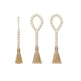 borlas decorativas de lana Hecho de madera natural y yute: con hermoso diseño de borlas, el color beige es neutro y va con una variedad de decoraciones.