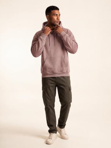 Image of JMIERR Mens Fleece Lined Oversized Hoodie Pullover Sweatshirts