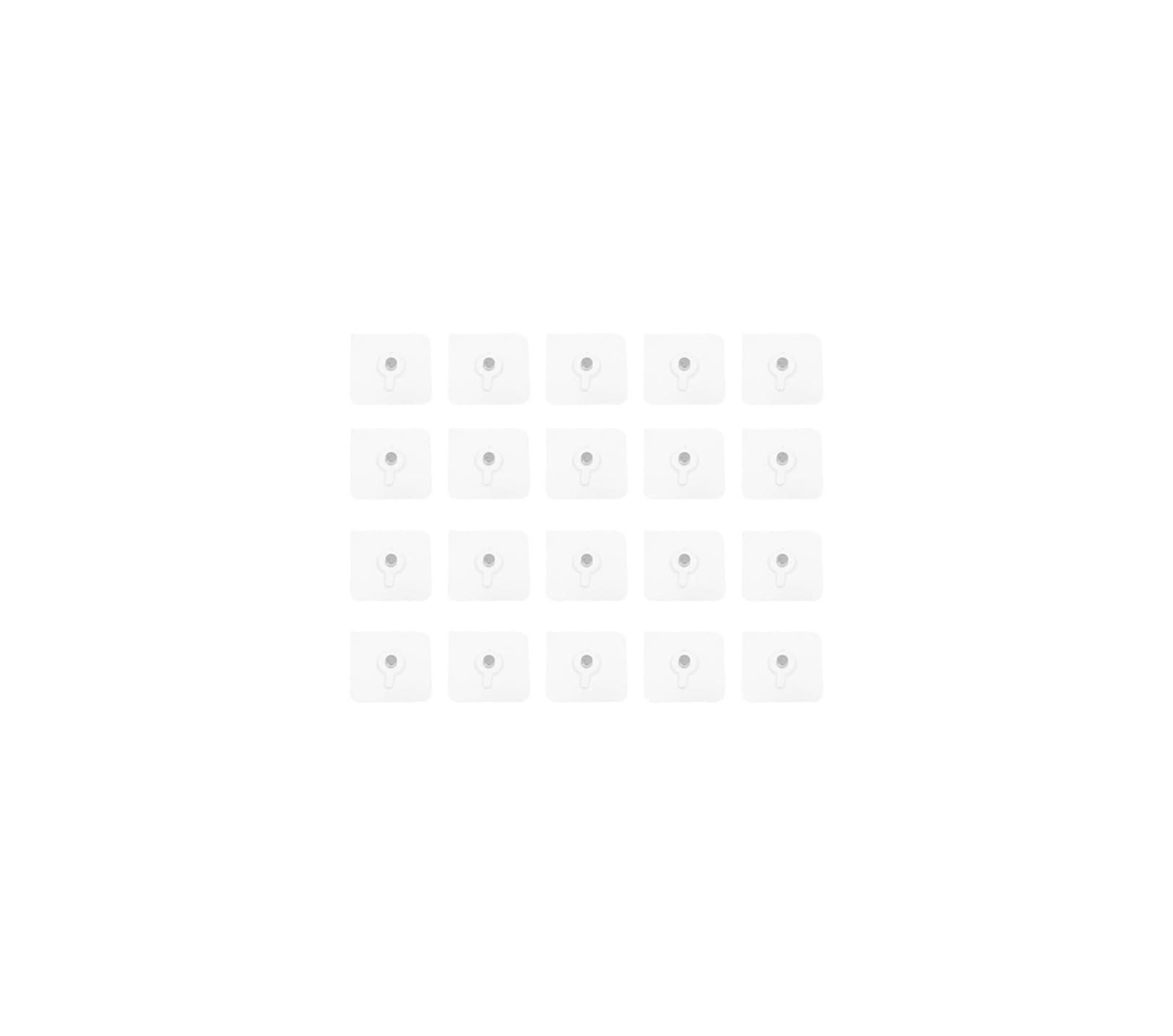 FGJsfhrDTU Picture Hanging Hooks, 20 pcs Transparent Adhesive Picture Frame Hanging Hooks 6x6x1 cm