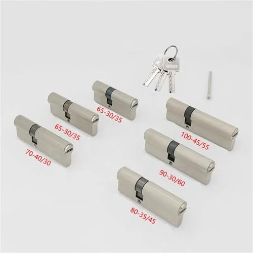 Cylindre de serrure en cuivre pur pour porte de chambre double ouverture excentrique 70mm