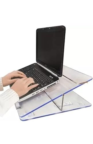 Image of Acrylic Table Top Elevator Writing Desk Standard 7mm Thickness - Transparent Color with Height Adjustable 24 * 18 Inch Size