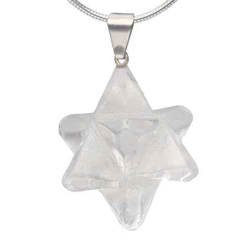 Lebensquelle Plus Merkaba Pendentif en Cristal de Roche