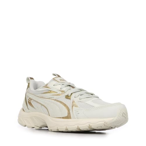 Puma Milenio Tech WMNS Dayinight Damen-Sneaker, Vapor Gray Puma Gold, Warmweiß, 39 EU