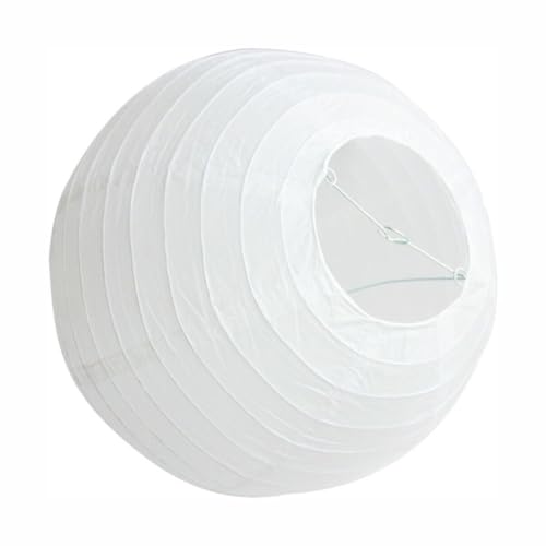 Image of Wanna Party White Paper Lantern 12 Inch Round Hanging Decoration | Chinese Paper Lantern, Wedding, Baby Shower, Festival & Home Decor