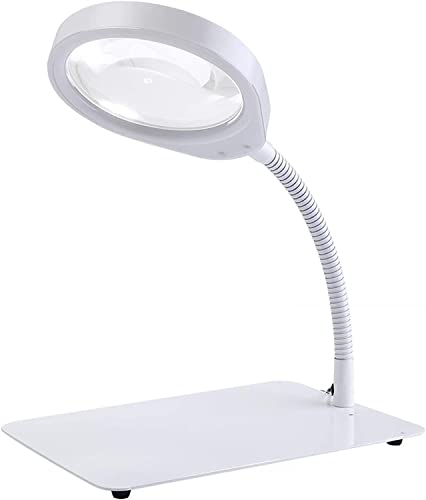 Lampe loupe 10x lumière du jour avec éclairage mains libres