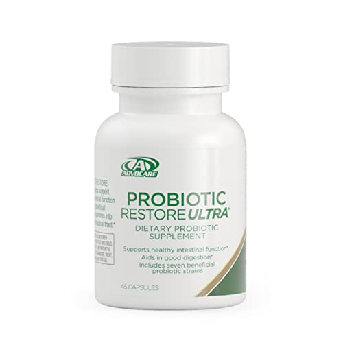 AdvoCare Probiotic Restore Ultra - Probiotics for Women and Men - Gut Health Probiotics for Digestive Health - 45 Capsules