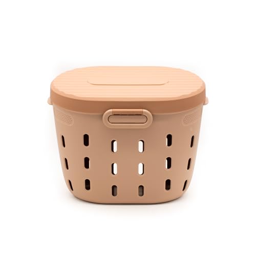 Vego Garden In-Ground Worm Composter Outdoor Farm Compost Bin 7 Gallons BPA-Free Composting System for Raised Garden Beds, Tawny Brown